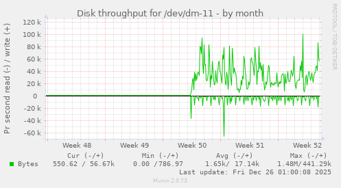 Disk throughput for /dev/dm-11