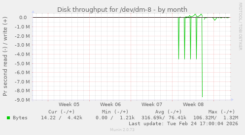Disk throughput for /dev/dm-8