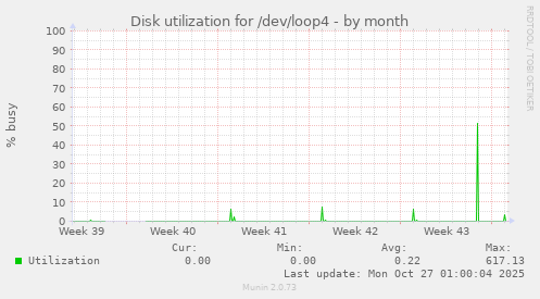Disk utilization for /dev/loop4