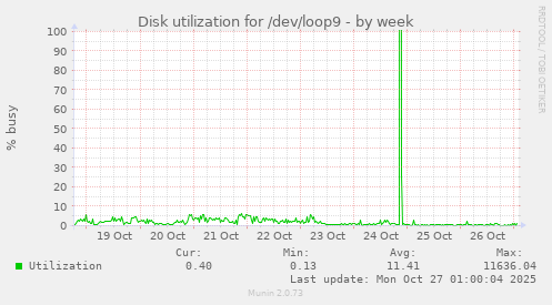 Disk utilization for /dev/loop9