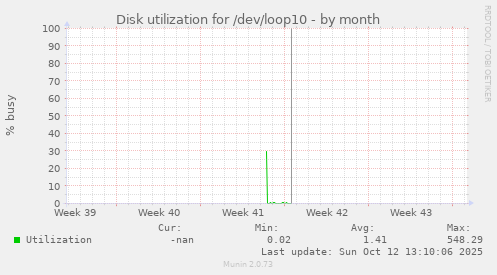 Disk utilization for /dev/loop10