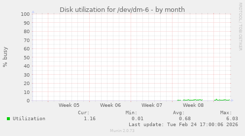 Disk utilization for /dev/dm-6