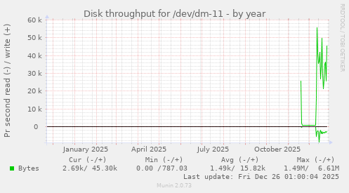 Disk throughput for /dev/dm-11