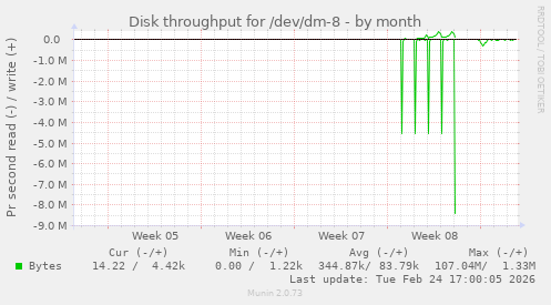 Disk throughput for /dev/dm-8
