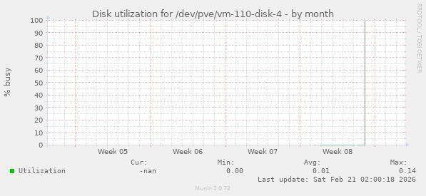 Disk utilization for /dev/pve/vm-110-disk-4