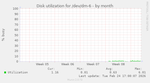 Disk utilization for /dev/dm-6